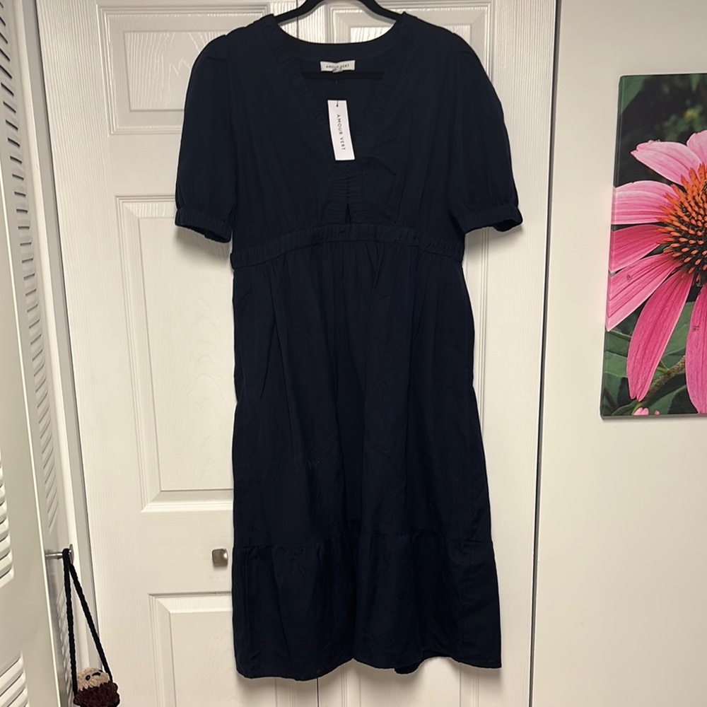 Amour Vert Blue Midi Dress